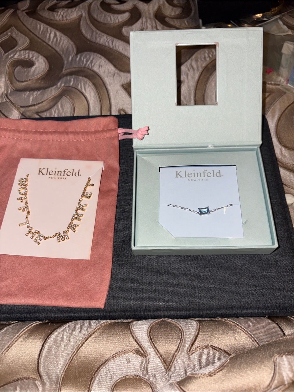 (2) Kleinfeld New York “OFF THE MARKET” Bridal Necklaces